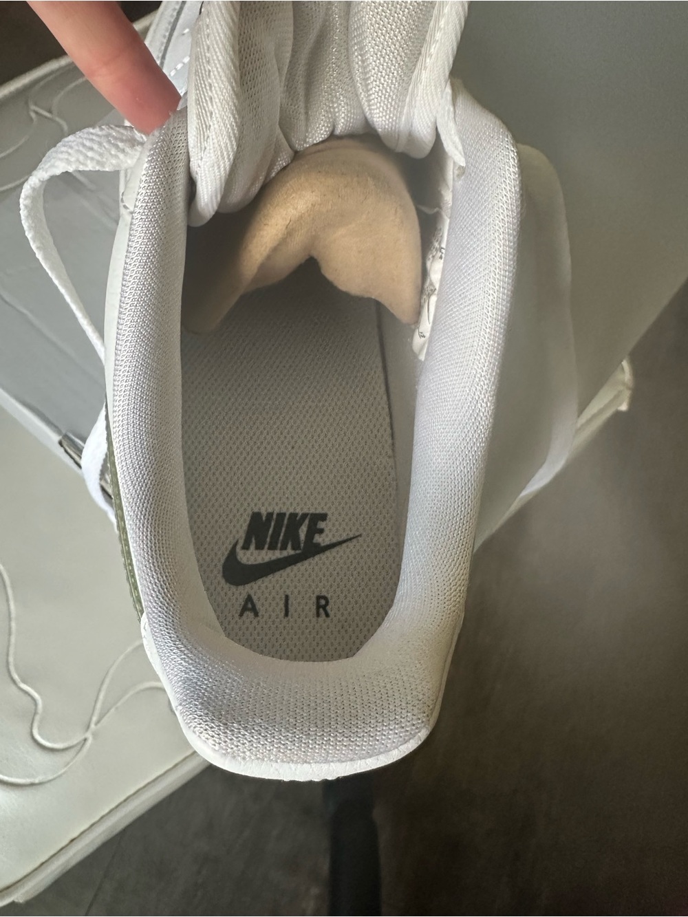Nike Air Force 1 Low - White with Iridescent Swoosh - Picture 4 of 8